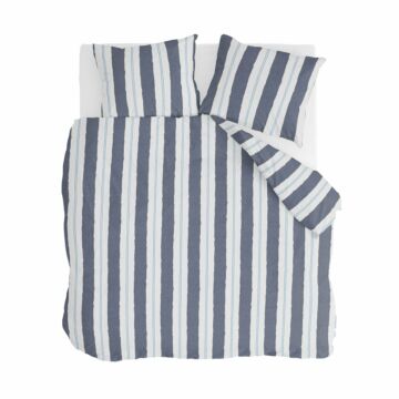 Remade Nautic Stripes bettwäsche 240x220cm dunkelblau