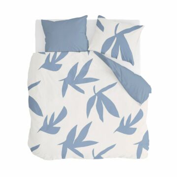 Simple Leaves bettwäsche 240x220cm wollweiß/denim