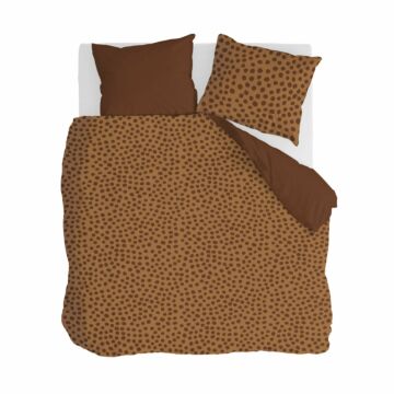 Spots & Dots bettwäsche 240x220cm warmbraun