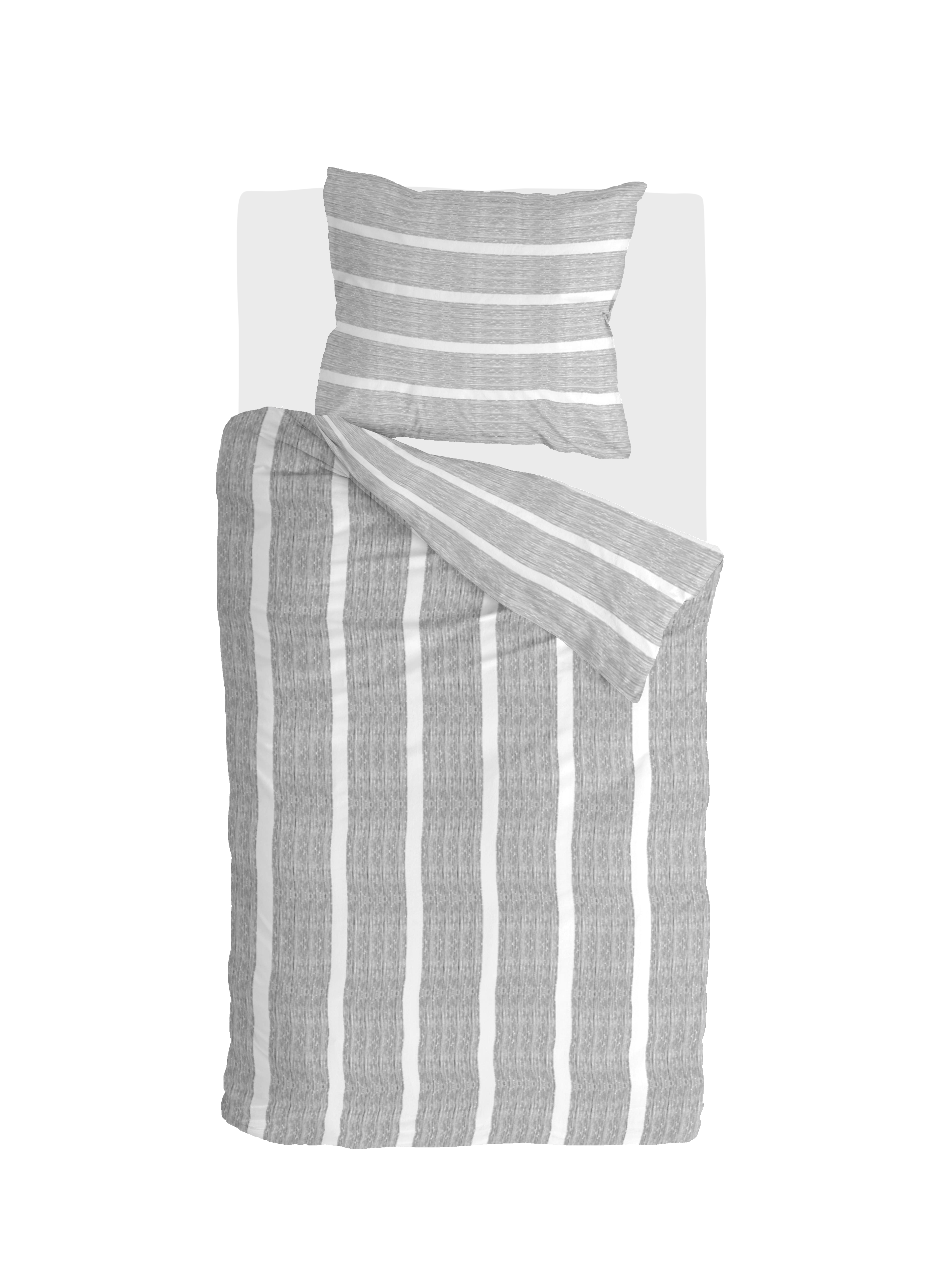 Stripe Along bettwäsche 155x220cm anthrazit