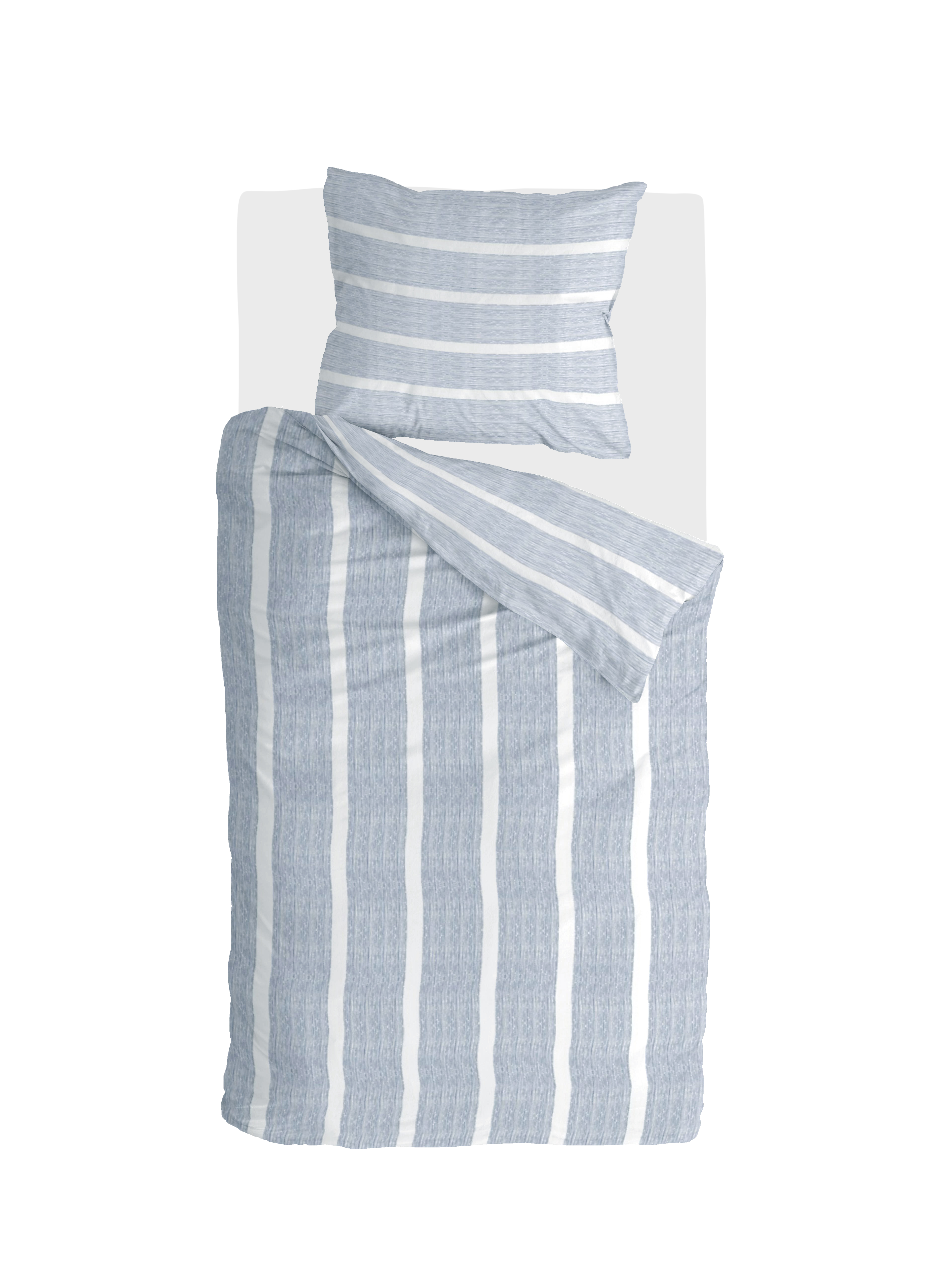 Stripe Along bettwäsche 155x220cm blau