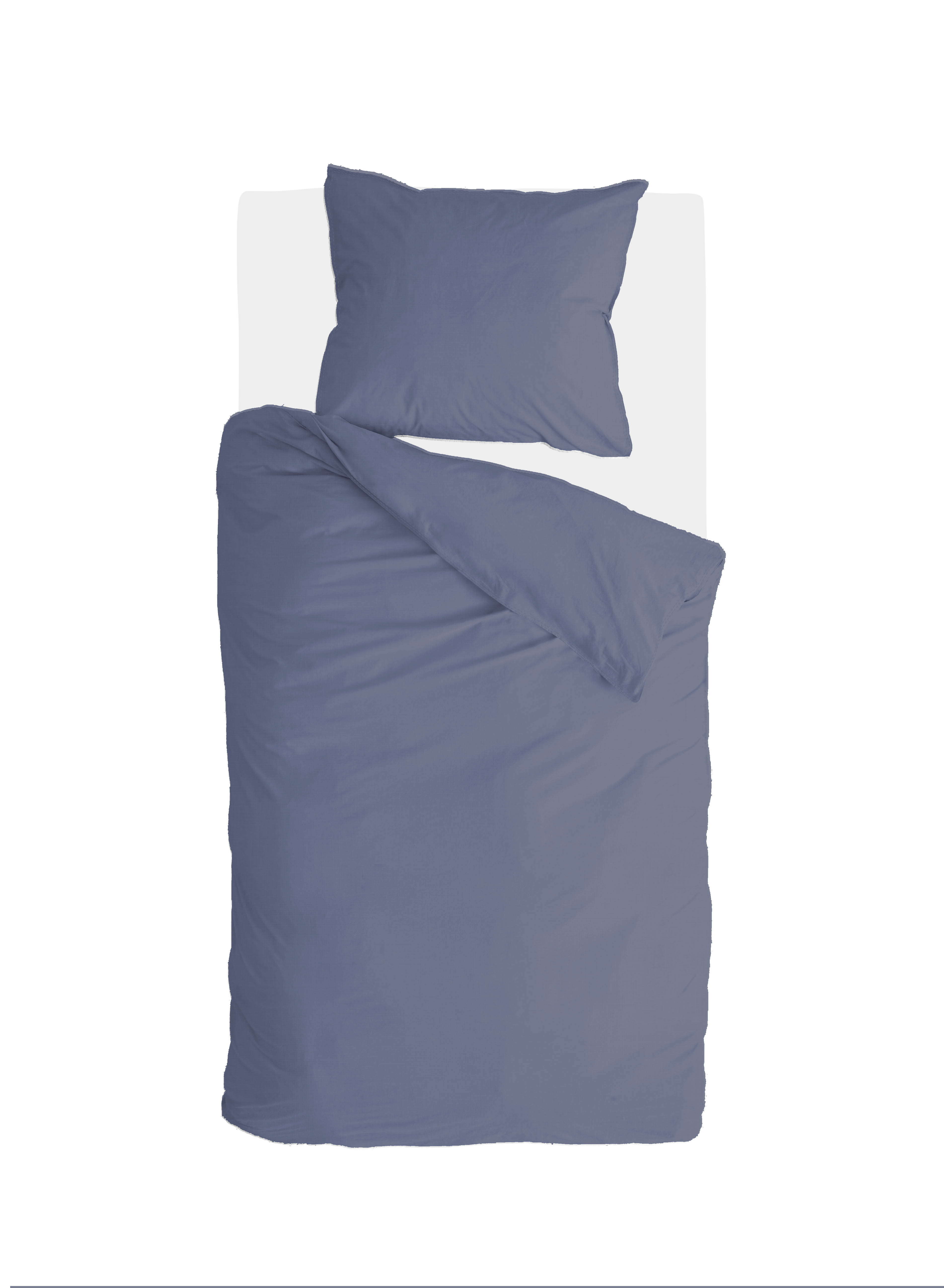 Vintage Cotton bettwäsche 155x220cm blau