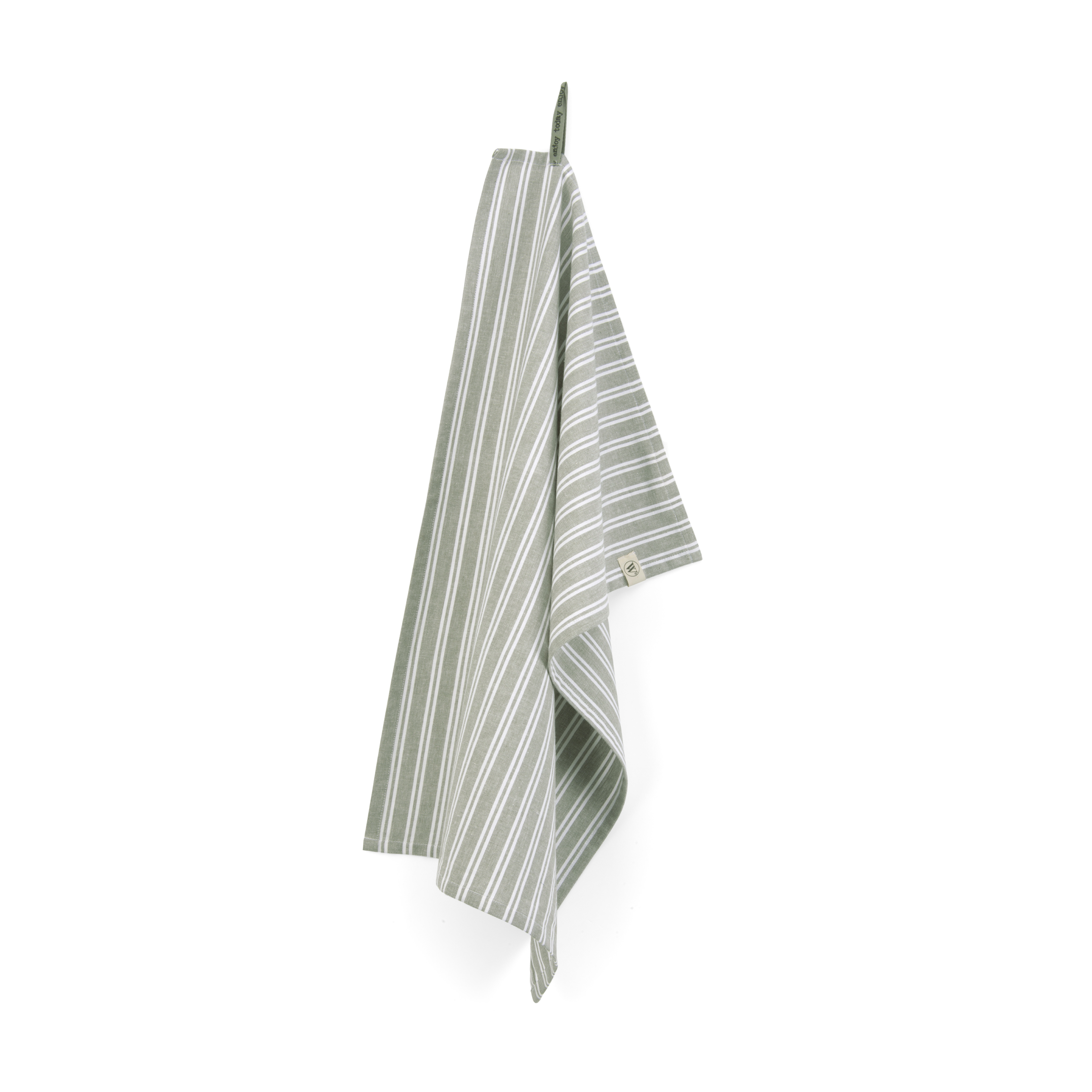 Dry weißh Stripes geschirrtuch 50x70cm armeegrün