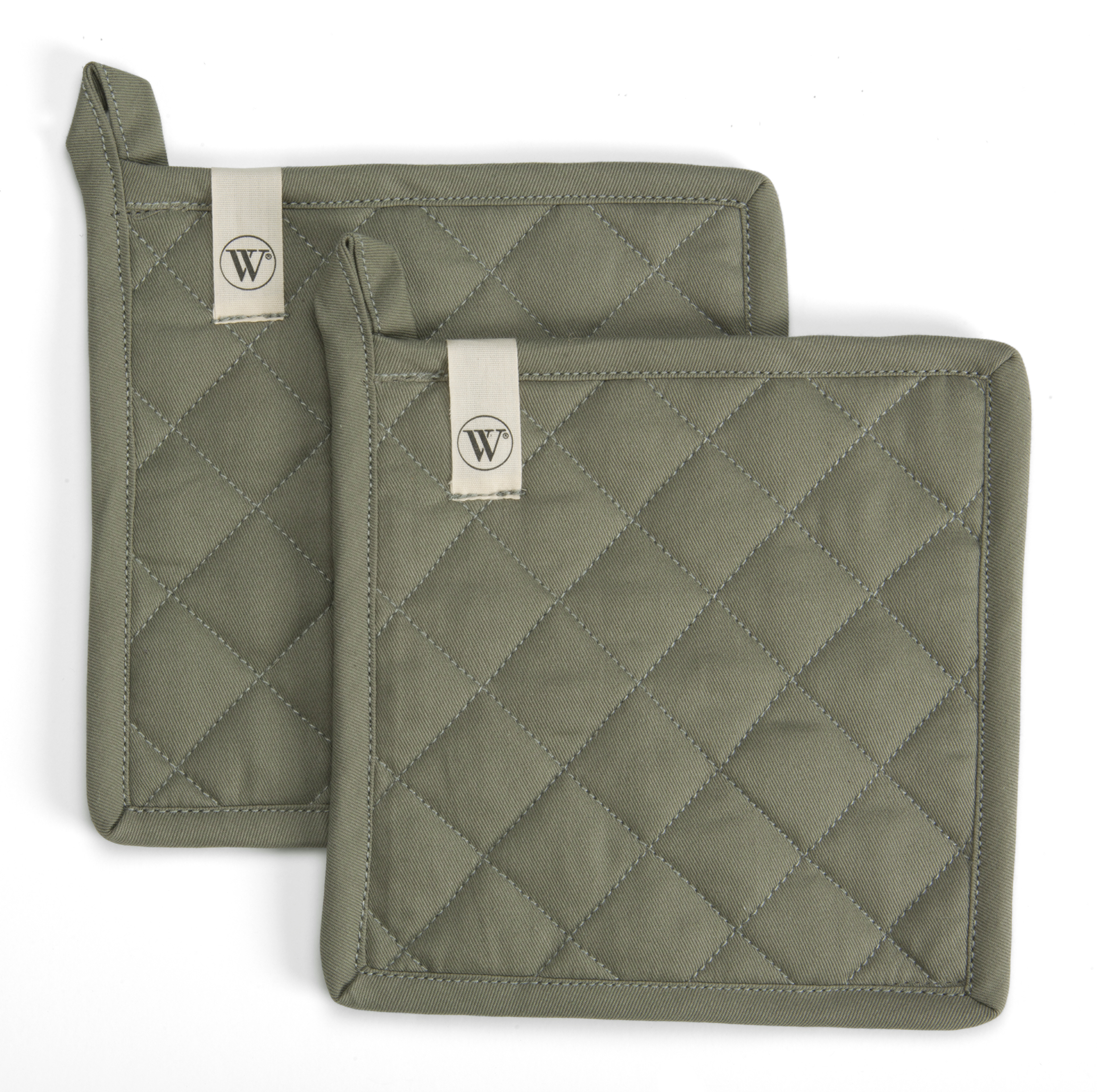 Cook and Trial topflappen 20x20cm armeegrün (2 stück)