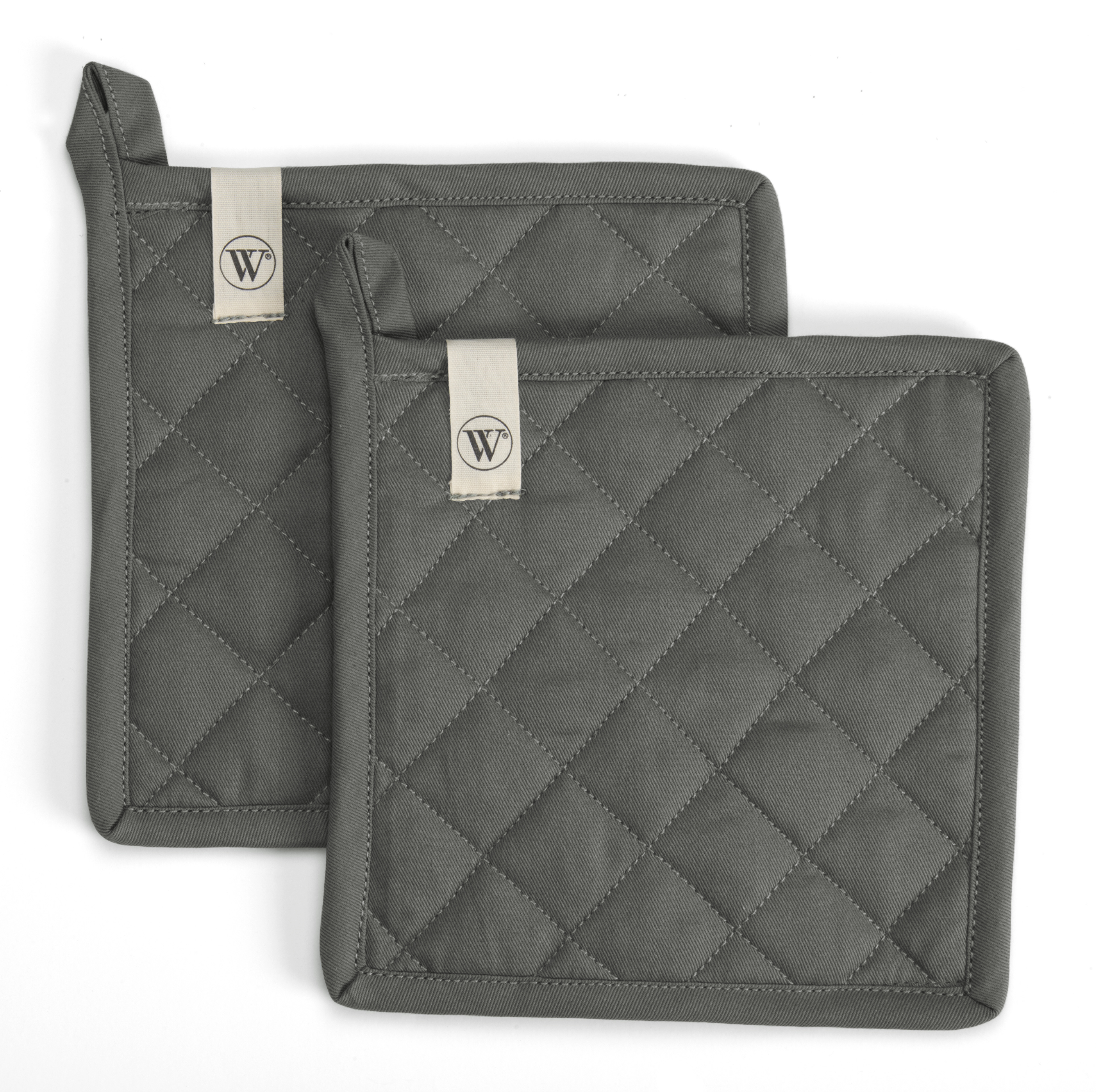 Cook and Trial topflappen 20x20cm aus schwarz (2 stück)
