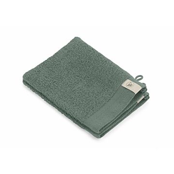 Soft Cotton waschlappen/waschhandschuh 16x21cm armeegrün (2 stück)